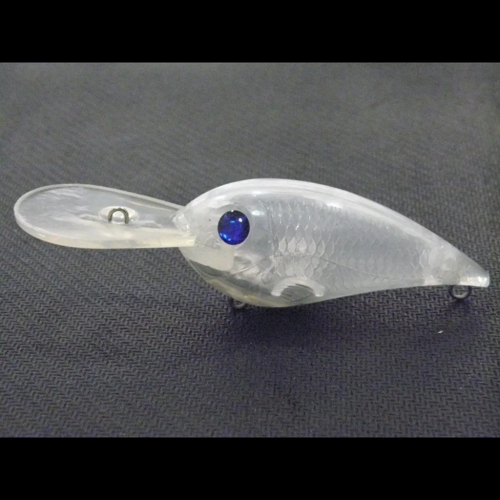 

wLure 17.5g 4 Meters Diver Tight Wobble Clear Unpainted Lures 10 per Pack for Customize Fishing Lure Maker UPC628P10