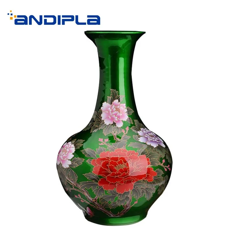 

High Grade Table Vases Jingdezhen Ceramic Porcelain Vase Gardening Flower Pattern Plant Hold / Home Decor Crafts Collection