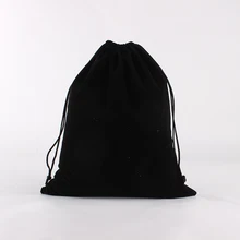 10 шт./лот 25*30 см, черного цвета с индивидуальными принтами Свадебные бархатный шнурок мешок большой Упакованные мешоки