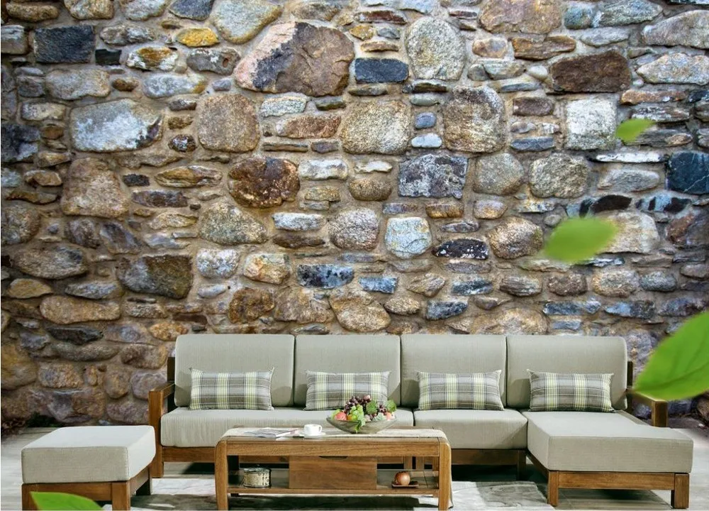 Заказная Фреска 3d каменные обои 3d стереоскопические обои для дома дизайн гостиной 3d обои