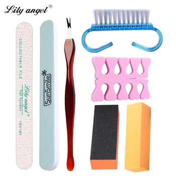 

8Pcs/Set Manicure Tools Set&Kit Nail File Buffer Sanding File Polishing File,Brush,Dead Skin Fork,Foam Finger Separator Z