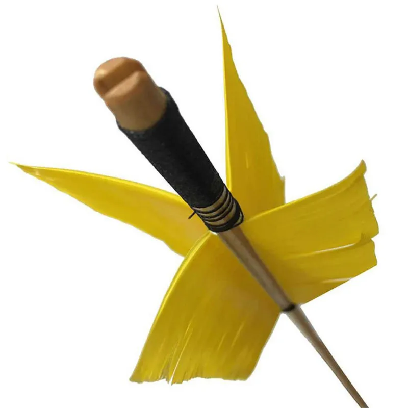 

Archery Target Flu-Flu Arrows, 6/12/24Pc Traditional Wooden Arrow 4 Feathers Fletching for Practice Targeting Hunting