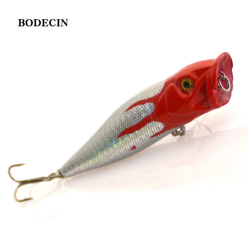 Fishing Lures Poper Hard Artificial Laser Bait 5pcs Topwater Floating Poper Lure Hooks Crank Wobblers Tackle Tool 3D Eyes Fish (1)