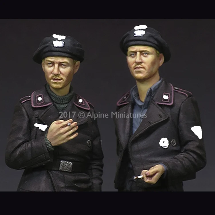 1/35 Panzer набор экипажа с 2 головками модель солдатика из смолы GK военная тема Второй
