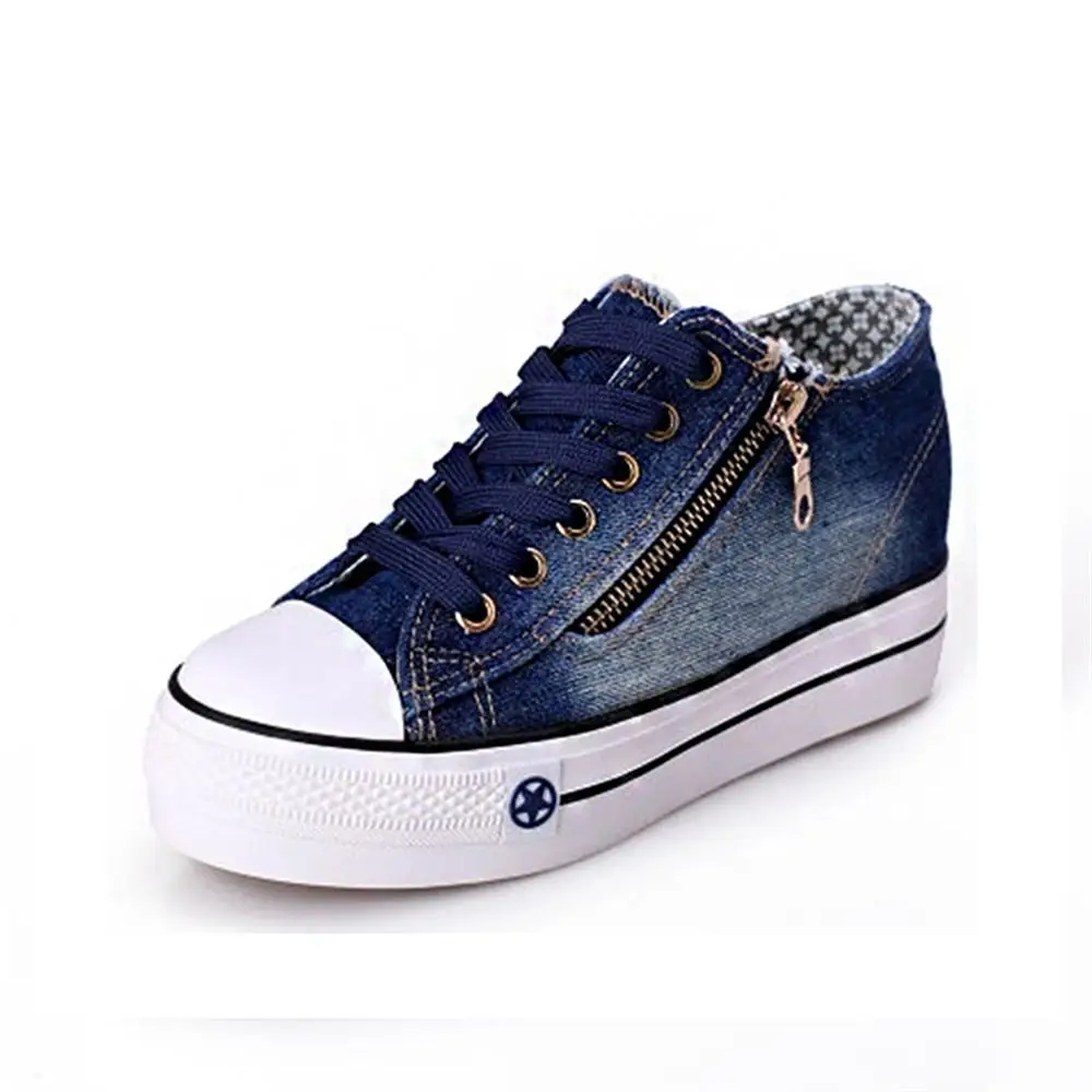 

2018 new Free Shipping New Canvas Shoes Fashion Leisure Women Shoes Female Casual Shoes Jeans Blue 35-40
