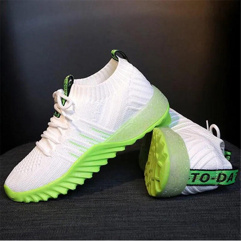 

Spring Summer New Candy Color women Sneakers Ins Hot Sale Casual Shoes breathable Female Flying Woven Socks Shoes Eu size 35-40