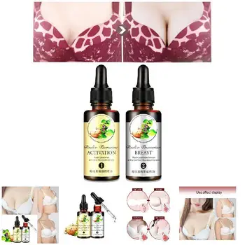 

Good Healthy 2Pcs Beauty Breast Health Care Enhancement Bust Enlargement Lift Bust Up Cream Essential Massage Oil