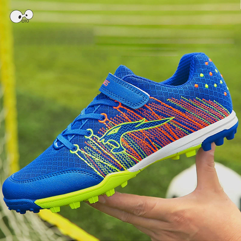 

NEW 28-36 Kids Training Sneakers TF Mesh Breathable Soccer Shoes Teen Fly Knit Turf Football Boots Children Indoor Futsal Cleats