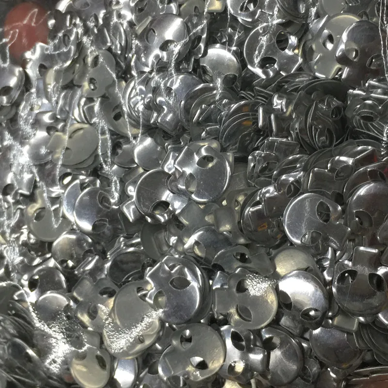 

100pcs 10*12mm Silver Hot Fix Rhinestuds Skull 3D Nail Art Metal Studs Spikes Decoration Clothes Rhinestones