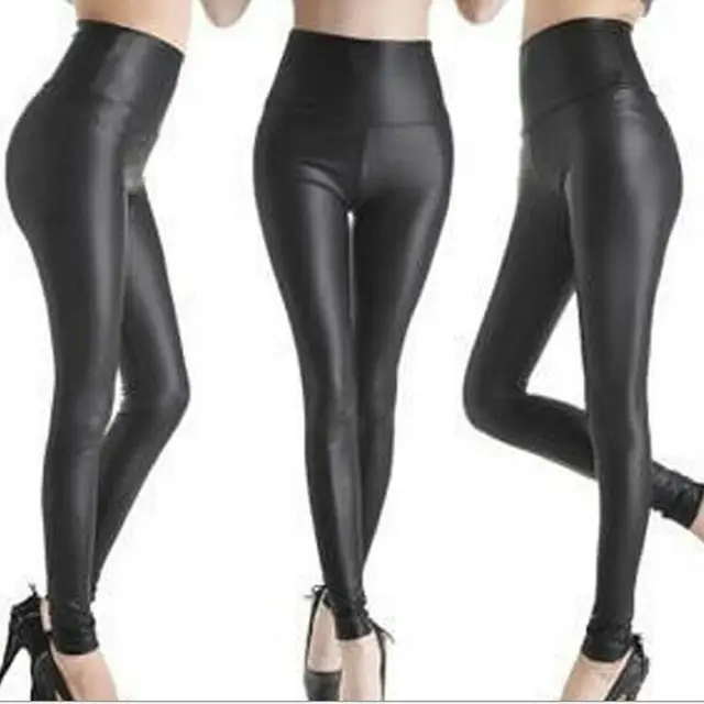 leren broek met hoge taille leren broek met hoge taille