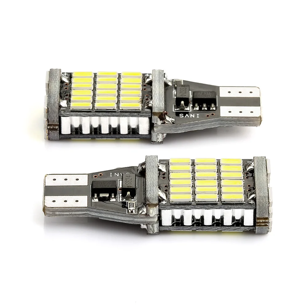 2 шт. супер яркий T15 W16W 921 45 SMD светодиодный 4014 автомобильный Canbus задний светильник