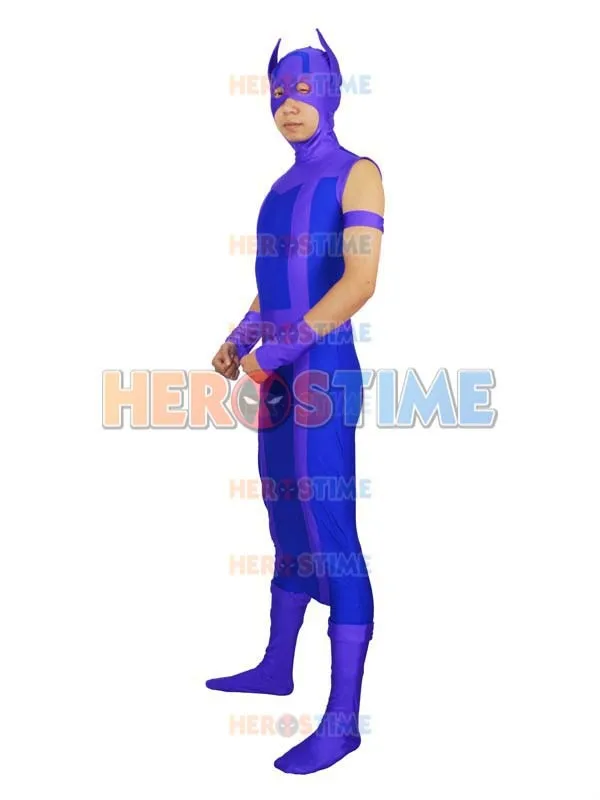 Мстители Костюм Hawkeye спандекс фиолетовый и синий Ястребиный глаз Костюмы