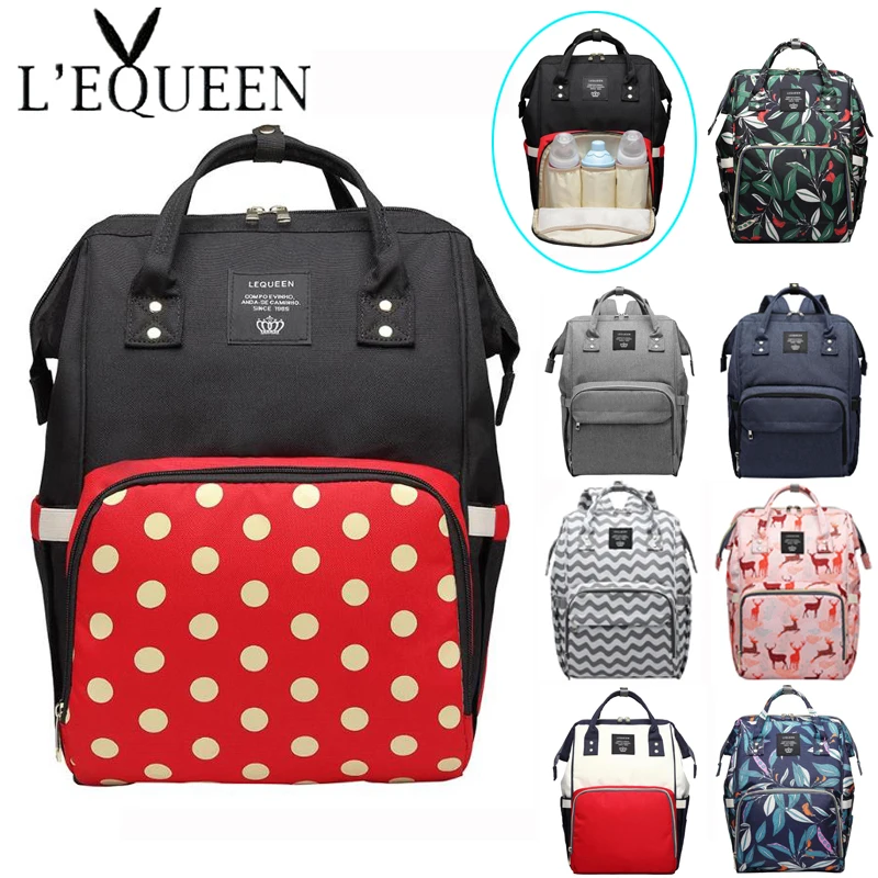 LEQUEEN mode momie maternité Nappy sac grande capacité bébé sac voyage sac à dos concepteur soins infirmiers sac à couches pour les soins de bébé