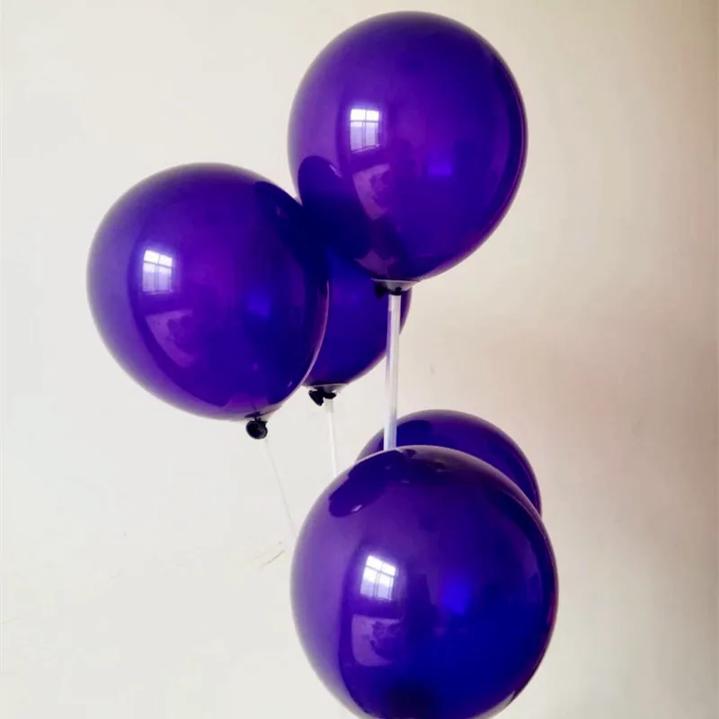 

New latex deep purple balloons 50pcs/lot10 inch 2.2g thick spherical baloons birthday inflatable balloon wedding party supplies