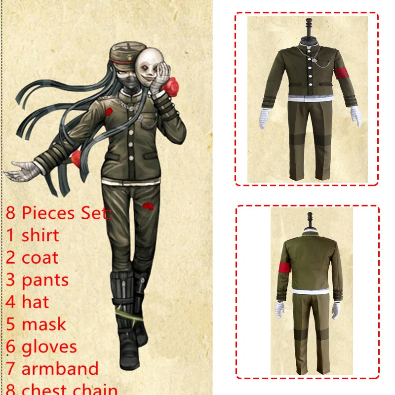 Новый Ainme Danganronpa V3 убийства Harmony Korekiyo Shinguji Костюмы для косплея на складе Хэллоуин
