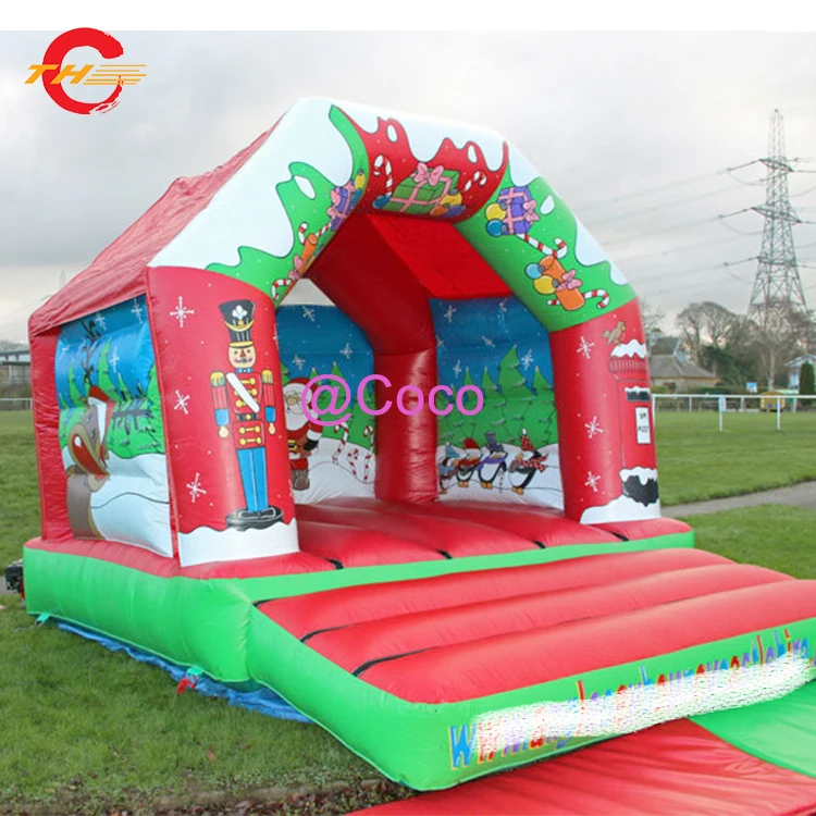 free shipping to door,4x3m cheap christmas inflatable bounce house