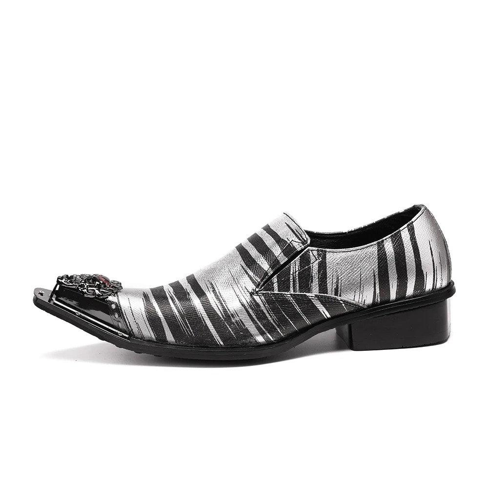 Christia Luxus Spitz Leder Grau Bella Plus Striped Größe Formale Business Aus Schuhe Männer Echtem Kleid Hochzeit RRH5qrw