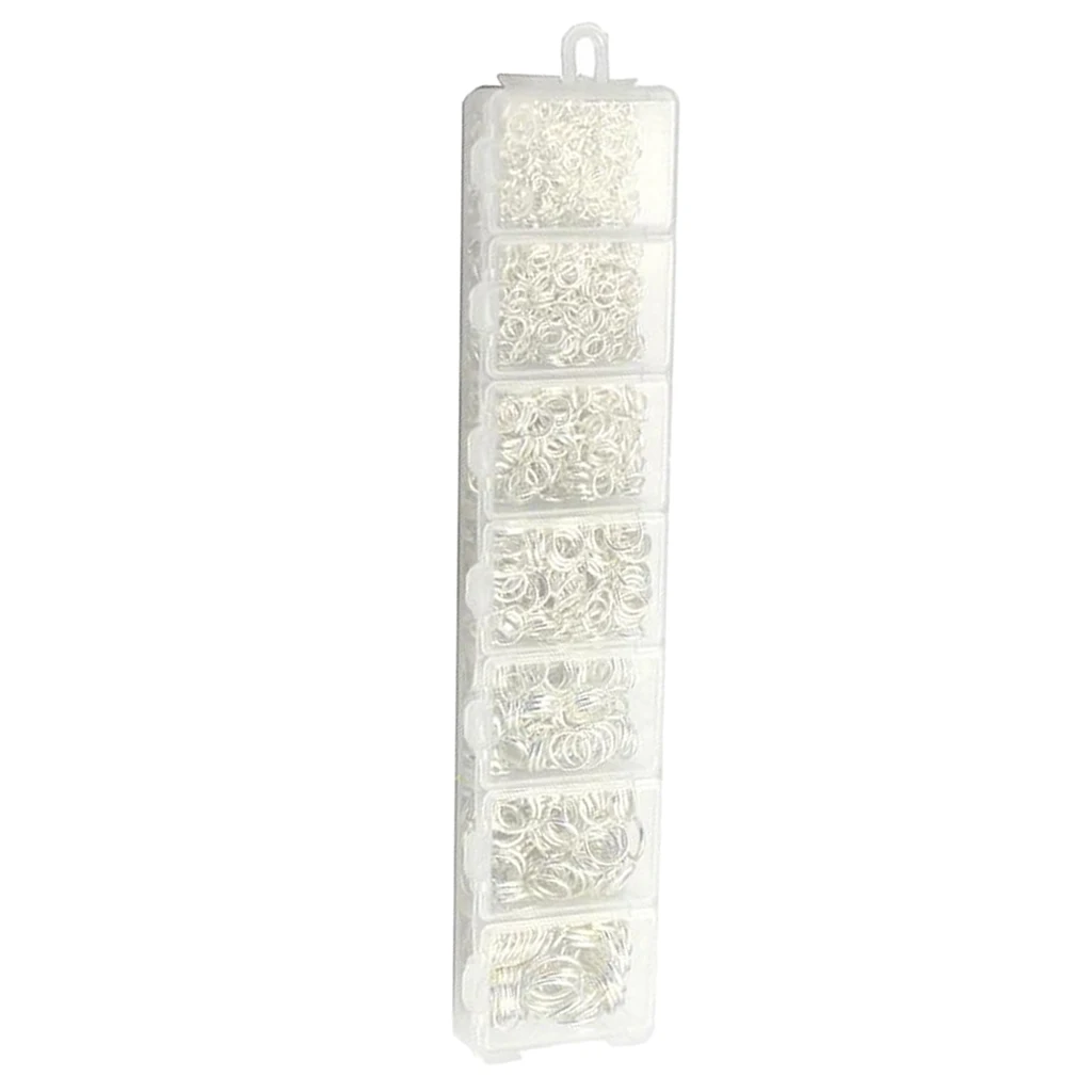 1450 Pieces 3/4/5/6/7/8/10mm DIY Jewelry Findings Single Loop Round Open Jump Rings Findings Accessories