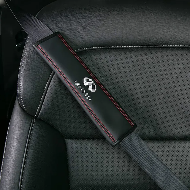 ShinMan 2x Leather CAR Seat Belts Pad shoulder Safety belt pad For