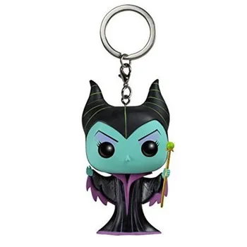 

fairy tale movie Witch action figures 4cm Malefice doll Key buckle chain collection for adult gifts toys