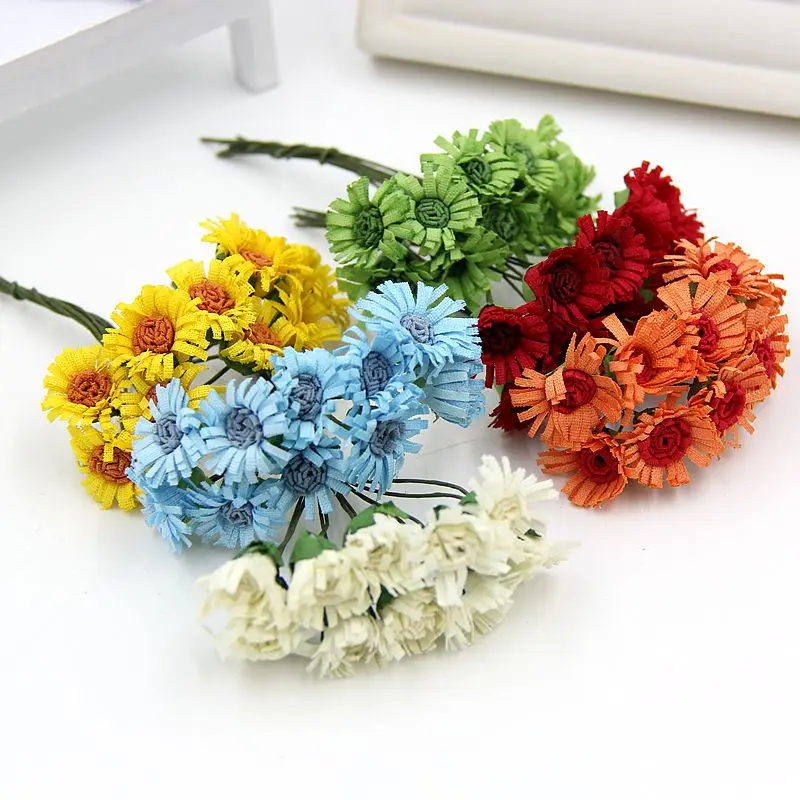 120pcs Silk sunflower Handmake Artificial Scrapbooking mini Flower