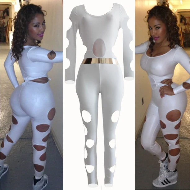 white full body jumpsuit