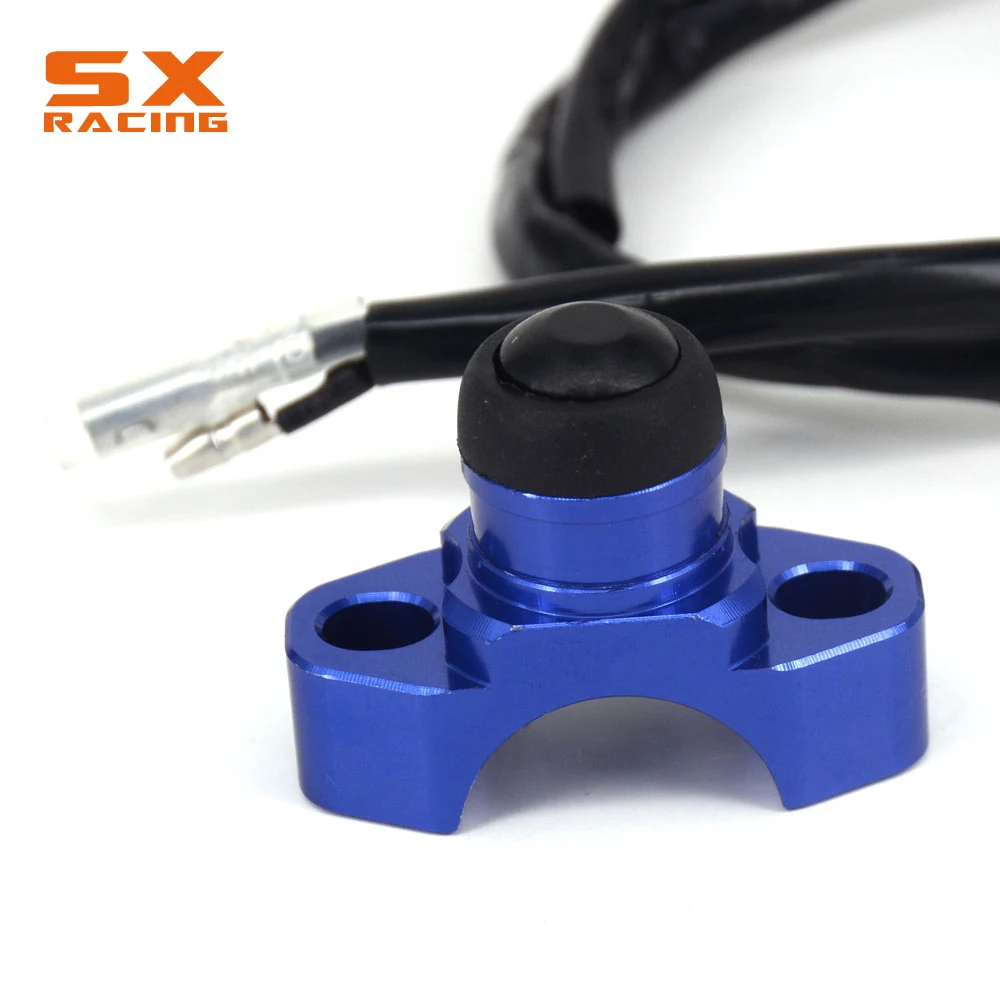 

Motorcycle Blue CNC Universal Kill Switch Stop Start Button For YAMAHA YZ80 85 125 250 YZ250F YZF250 400 426 450 WR TTR DT