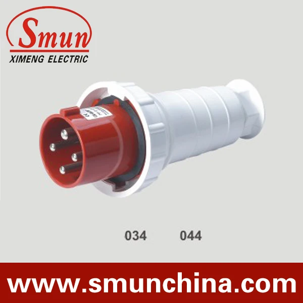 

63A 380-415V 3P+E industrial plug 4pins male socket with CE ROHS 1 year warranty