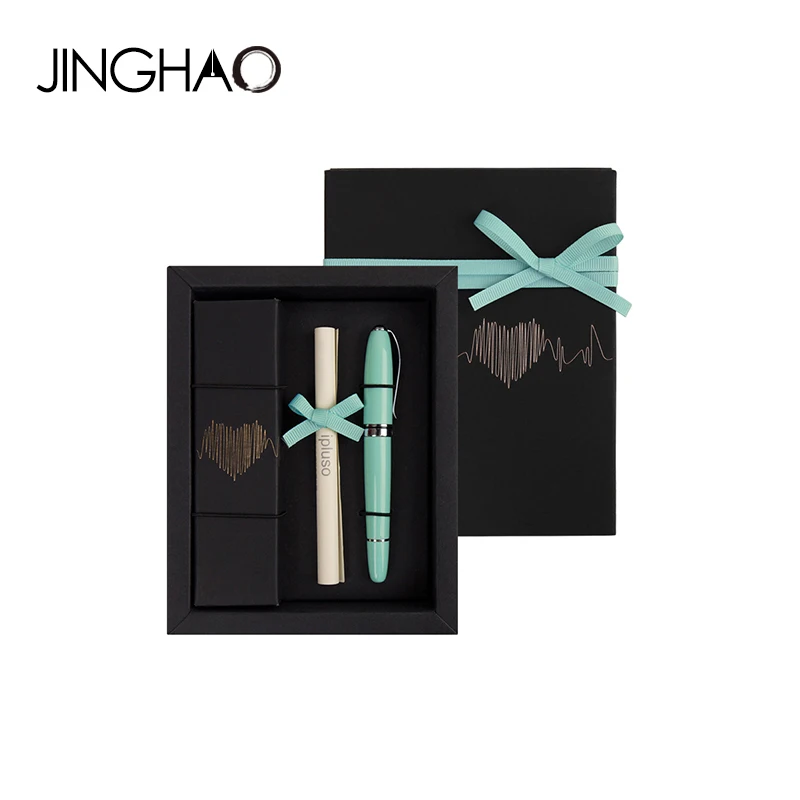 

Elegant Mint Green Rollerball Pen Gift Set Black Ink Metal Signature/Ballpoint Pens for Christmas Gift 11 Colors for Choose