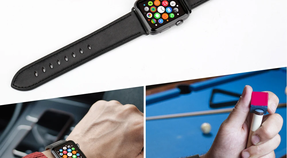 MAIKES ремешок из натуральной кожи для Apple Watch 42 мм 38 мм серия 4 3 2 1 iWatch Замена для Apple Watch Band 44 мм 40 мм