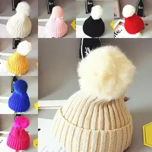Pudcoco/Милая зимняя и Осенняя детская теплая вязаная шляпа; шерстяная шапка для мальчиков и девочек; шапка для катания на лыжах; модная шапка