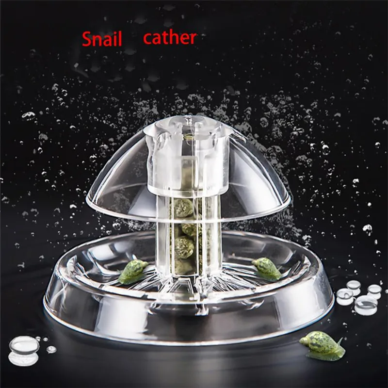 

Clear Plastic Aquarium Snail Trap House Clean Fish Tank Snails House Remover Tank Plants Planarian Leech Catch Environment sale