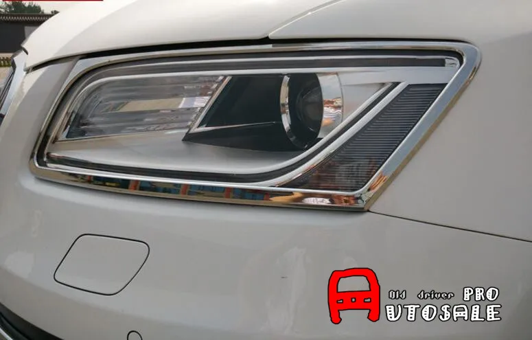 Для Audi Q5 2008 2009 2010 2011 2012 2013 2014 2015 АБС хром пластик передняя фара и задняя крышка