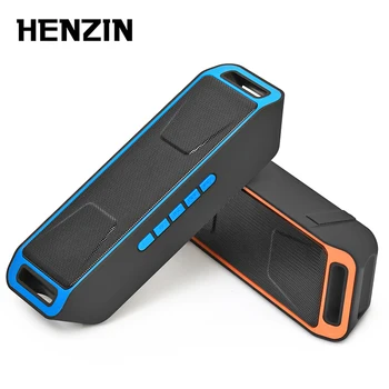 

HENZIN Portable Wireless Speaker Sound Stereo Music Surround Support FM Radio USB TF Card for Smartphone Mini Bluetooth Speakers