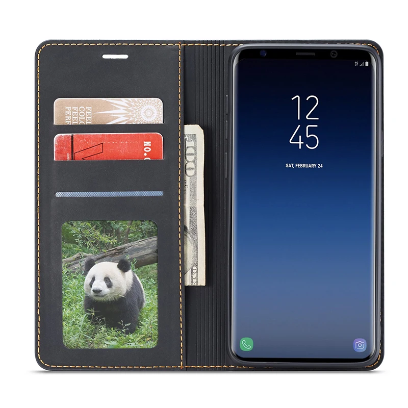 Роскошный кожаный чехол для Samsung S10e S10 S9 S8 Plus Note 9 телефона магнитный кошелек Galaxy A7