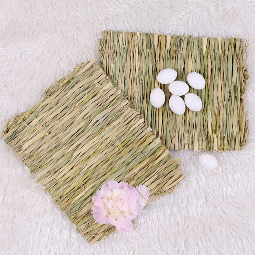 Rabbit Grass Mat Rabbit Bed Small Pet Chew Mat Hamster Cage Mat For