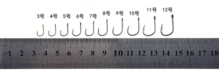 1000 шт. 10 размеров 3-12# ловля карпа Ассорти приманка заостренный крюк рыболовный крючок из углеродистой стали с коробкой