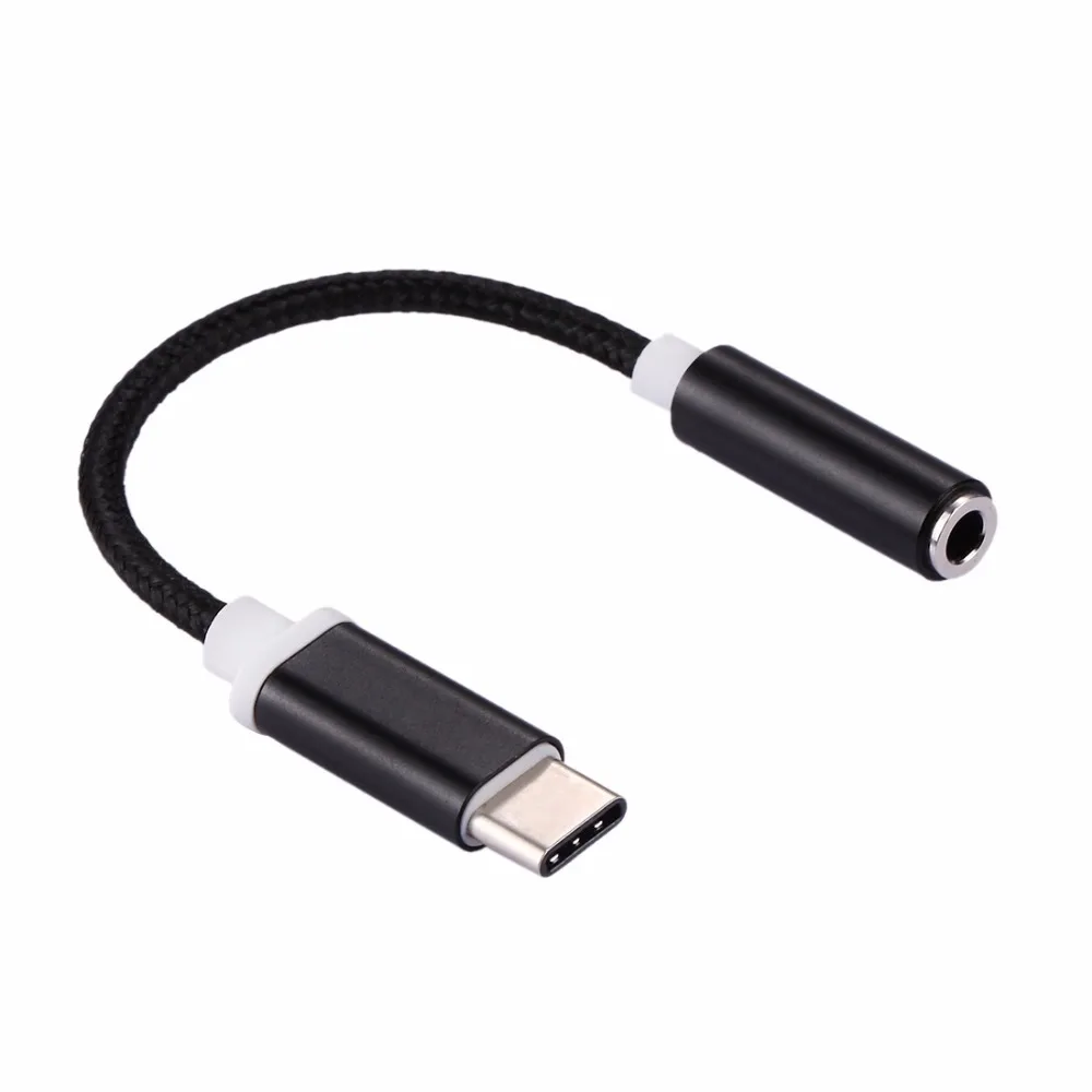 

USB-C / Type-C Male to 3.5mm Female Weave Texture Audio Adapter for Samsung / LG / Huawei / Oneplus 5 / Xiaomi Smartphones
