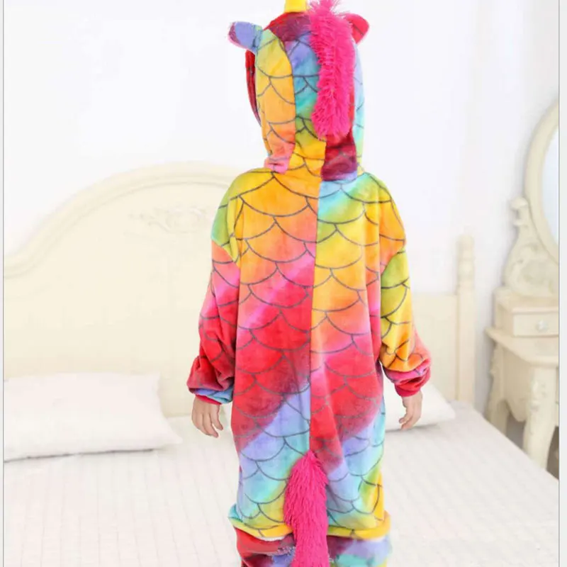 

Kigurumi Pajama Unicorn For Children Kigurumi Flannel Unicorn Cartoon Pajama Boy Girl Blanket Sleepers Animals Free Shipping