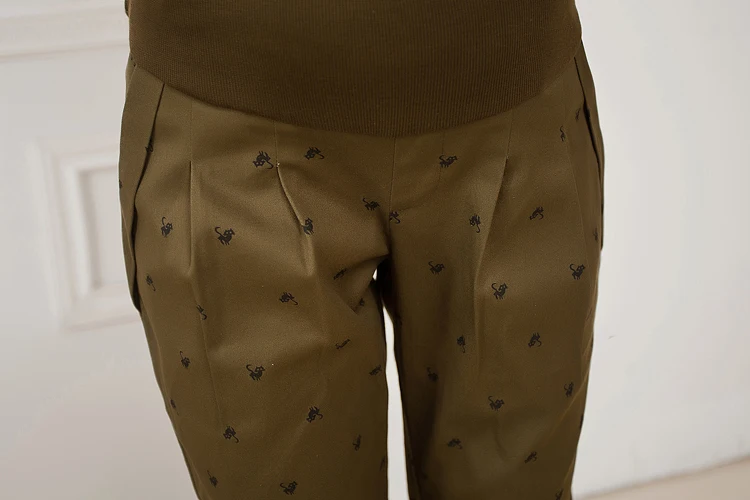 Мода 2019 г. демисезонный Одежда для беременных брюки для девочек беременных мотобрюки обтягивающие брюки с принтом Специальная цена
