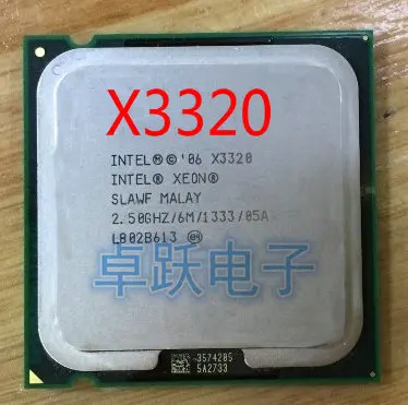 Четырехъядерный процессор Intel Xeon X3320 x3320 2 5 ГГц LGA 775 95 Вт 6 Мб кэш-памяти 1333
