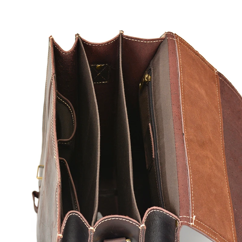 Pockets Show and Large Capacity of Leather Backpack