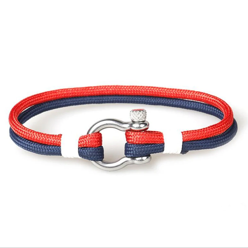NIUYITID 2018 New Stainless Steel Buckle Men Bracelet Fashion Paracord Rope Navy Style Male Charm Braclet Jewelry High Quality (9)