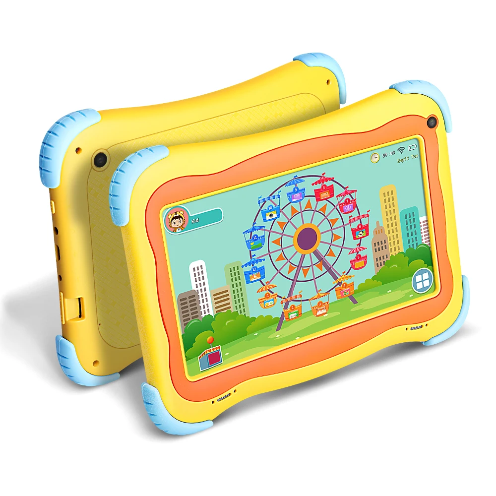 

Yuntab 7 inch Q91 Kids tablet PC Quad Core Android 4.4 Tablet 1GB+16GB Dual camera 7 8 10 (yellow)