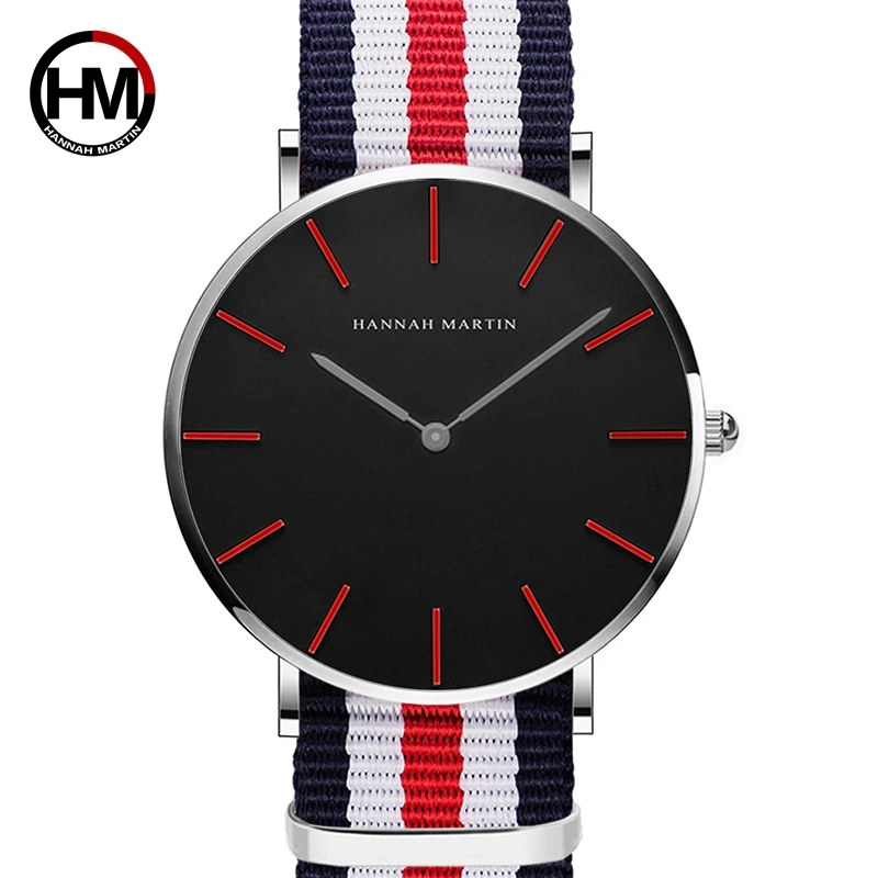 

Waterproof Ultra Thin Simple Casual Luxury Brand Wrist watches Women Nylon Male Sport Watch Men Japan Quartz Movement Wristwatch