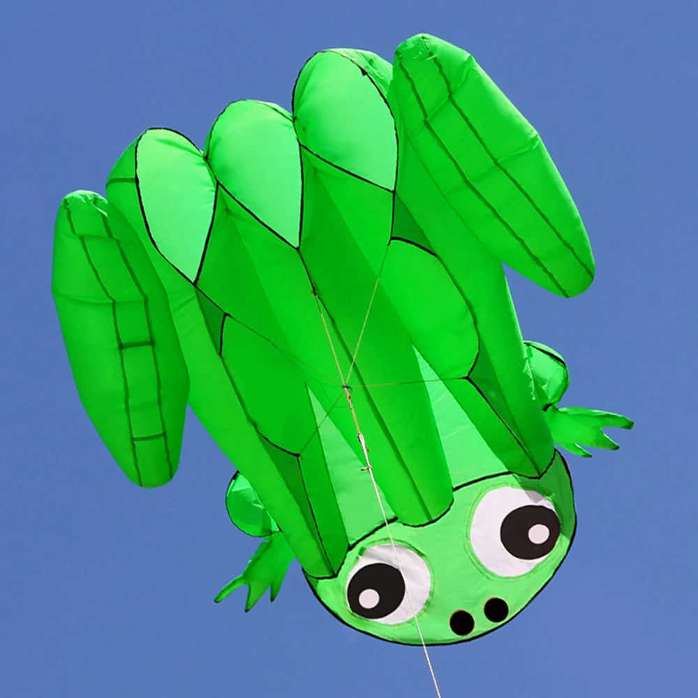

130X140cm Framless Kite for Kids and Adults frog kite Outdoor Beach Park Easy Flying Kite for parents kids pure stunt flying fun