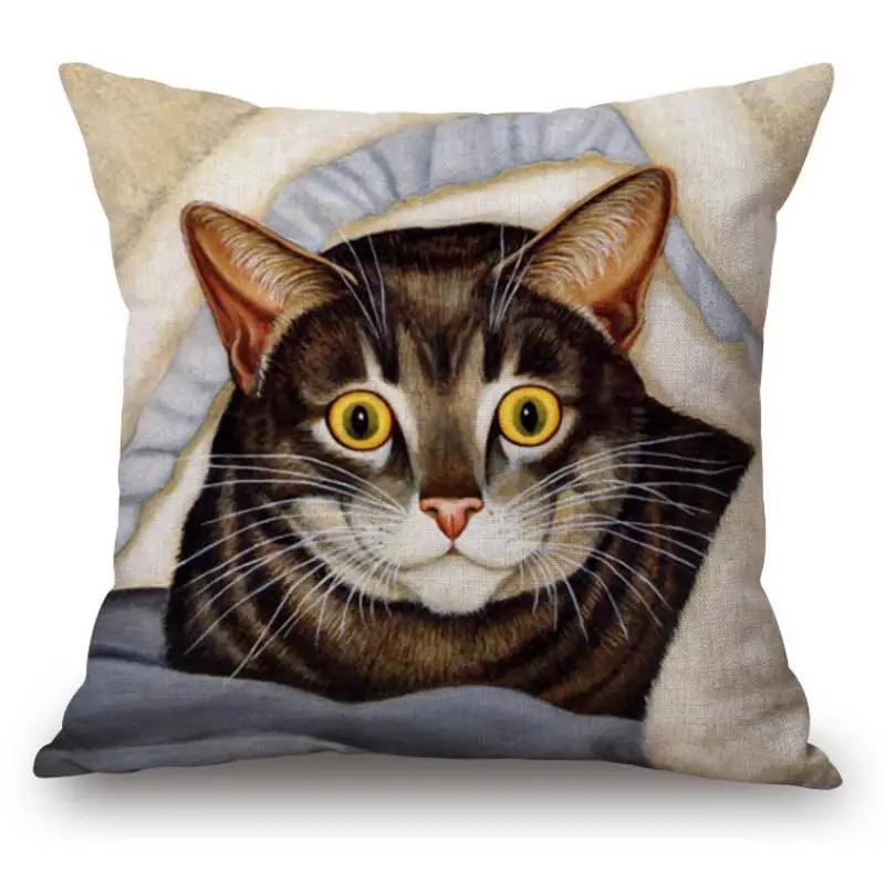 

Drop Ship Cute Adorable Pet Lazy Cat Decorative Throw Pillow For Kids Gift Cartoon Cushion Coussins Almohadas Decorativas
