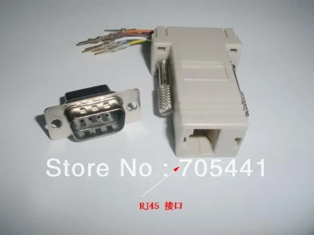 Модульный адаптер DB9 папа RJ45 мама RS232 150 шт./лот Бесплатная доставка DHL|db9 male to rj45|db9