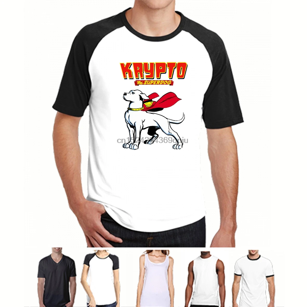Смешные футболки Krypto супердог изображение печатных Мужская мода футболка |