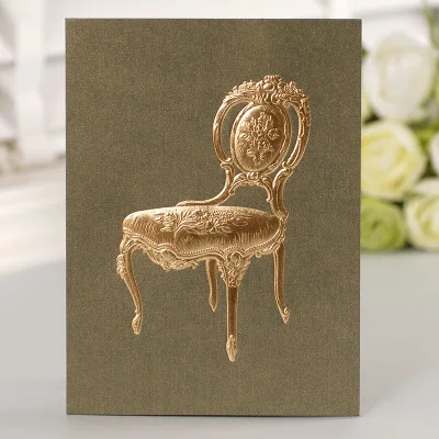 

12set fairy tale theme high chair Card leave message cards Lucky Love valentine Christmas Party Invitation Letter envelope